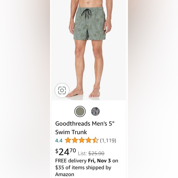 NWT Goodthreads Men’s Swim Trunks - Picture 3 of 16